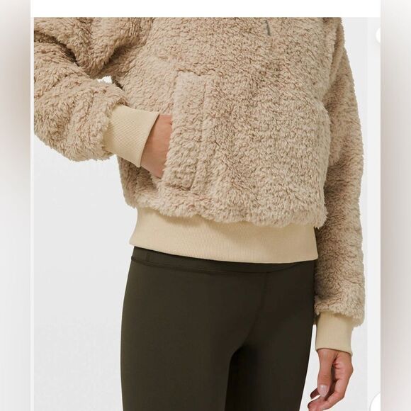 LULULEMON “Oh So Sherpa” Half Zip Hoodie Jacket Sz 8 - Picture 8 of 13